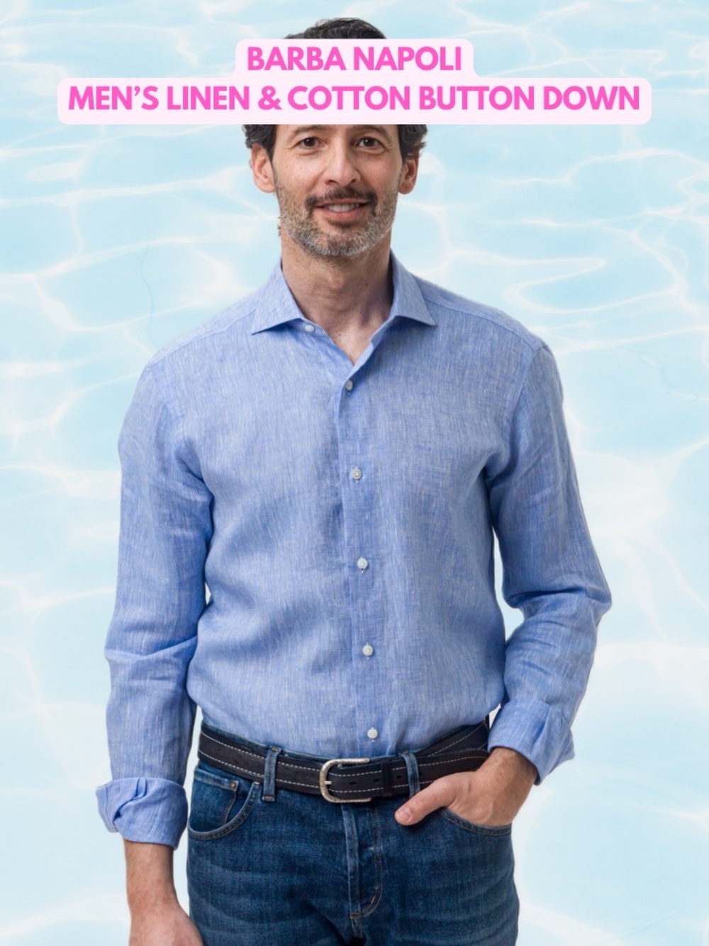 Barba Napoli Men’s Linen & Cotton Button Down